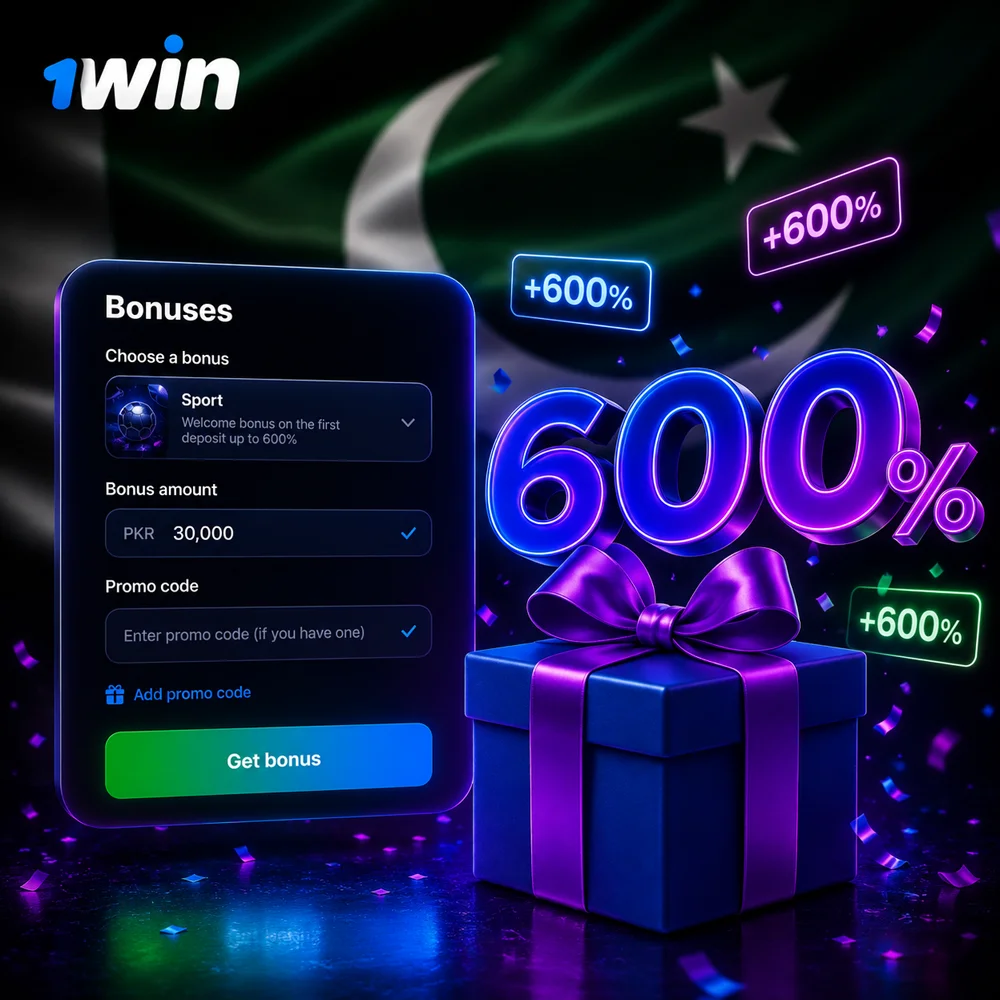 Generous bonuses at 1win for Pakistani players.