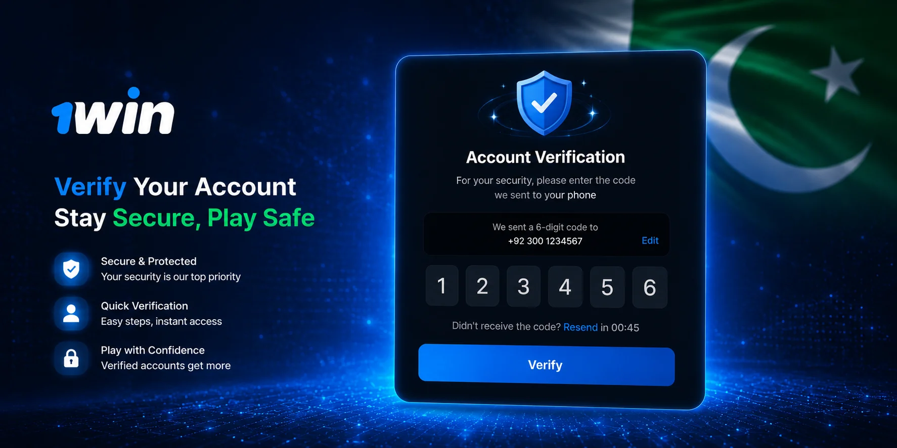 The verification process on 1win.