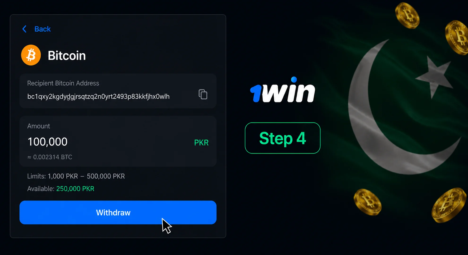 Please confirm your withdrawal request.